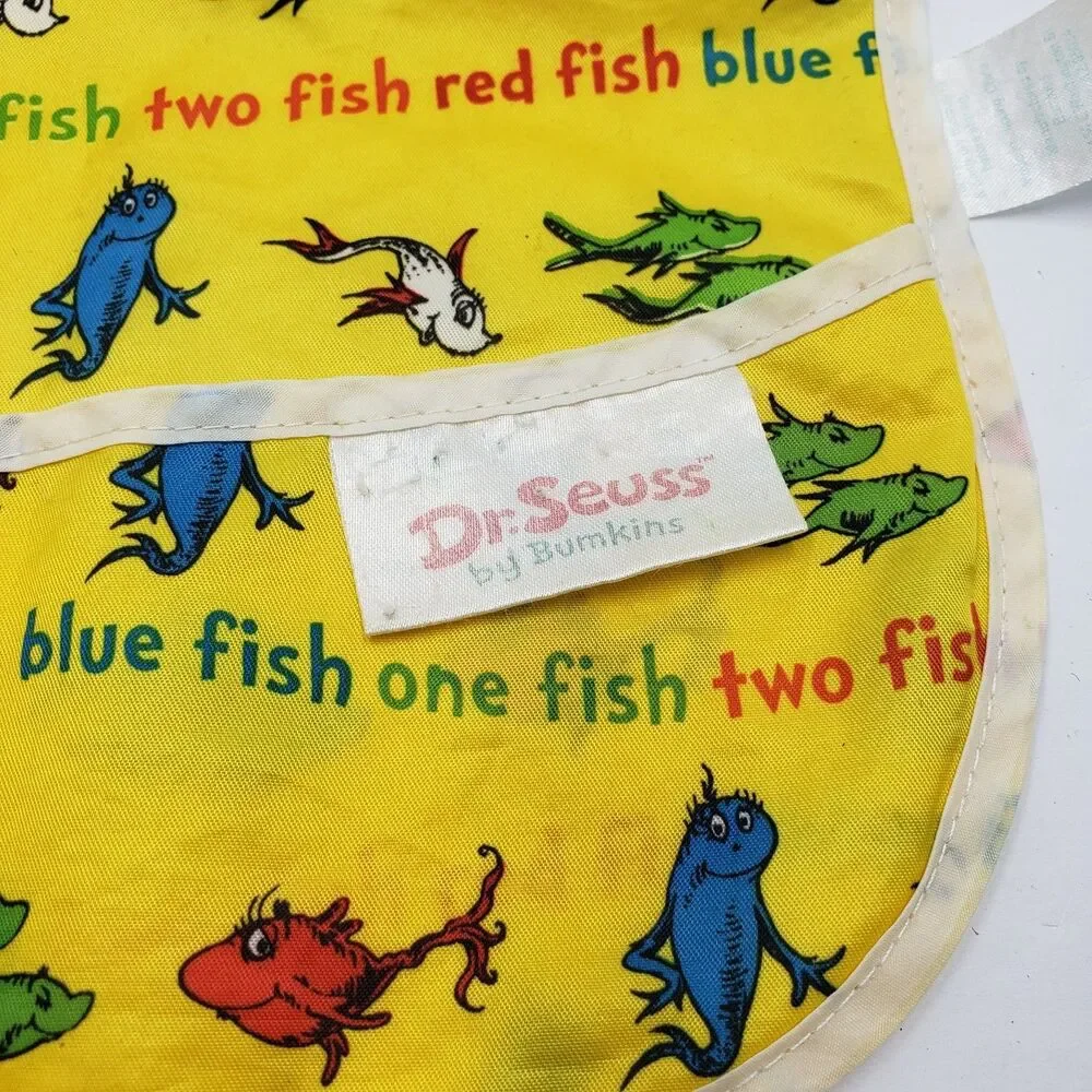 Vintage Baby Bibs Care Bears Dr Suess USA Made Lot of 3